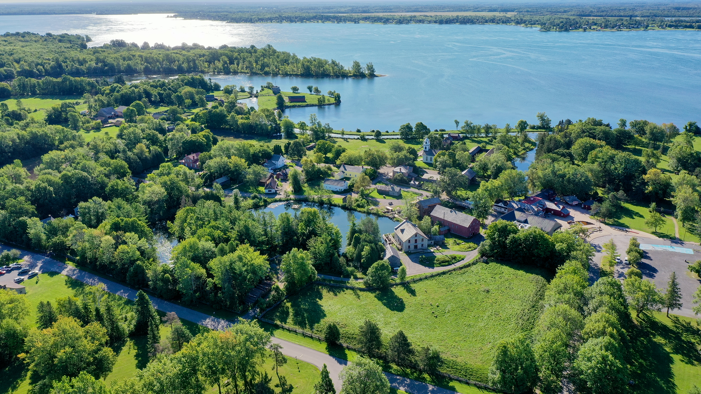 Aerial image of Upper Canada Village