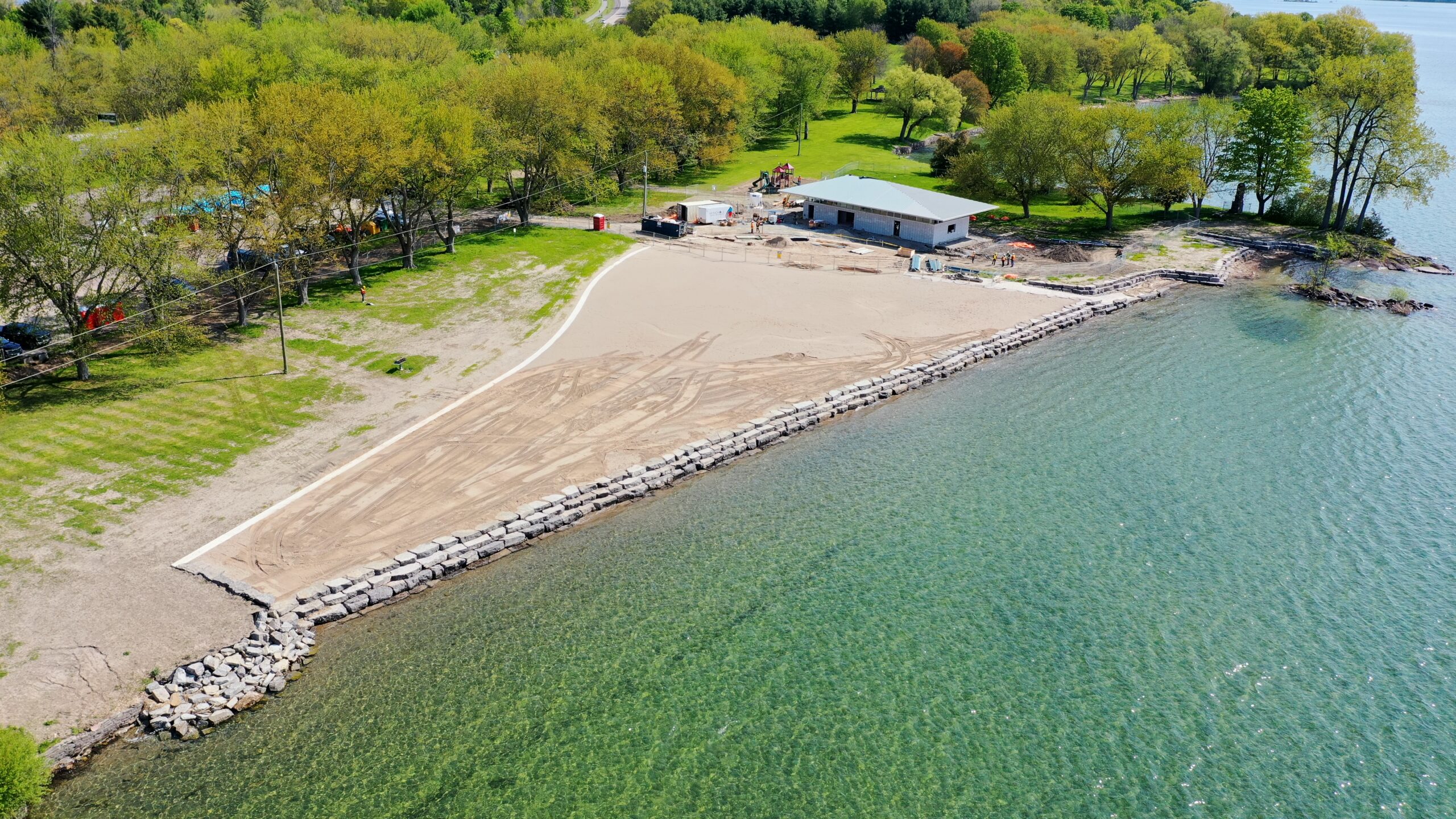 Aerial of Brown's Bay Beach